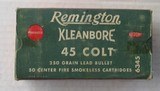 45 Colt Remington Kleanbore 250 Grain Lead Bullets, 50 Cartridges