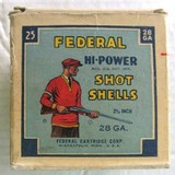 Federal Hi-Power 28 gauge Paper Shells, from 1959 - 1 of 6