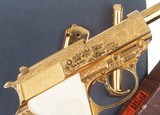 Walther P38, Factory Gold Plated Engraved, Box. - 5 of 15