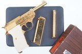 Walther P38, Factory Gold Plated Engraved, Box. - 4 of 15