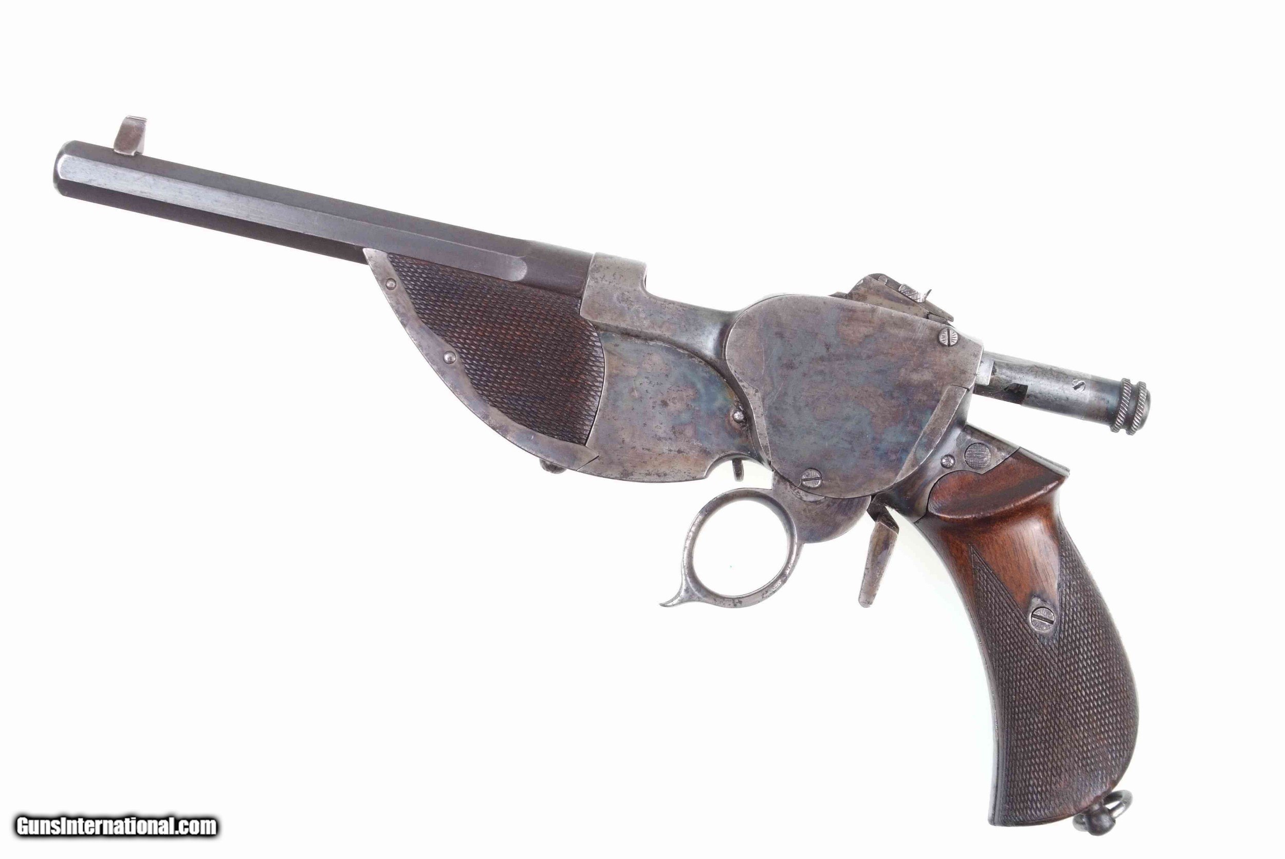 Gorgeous Antique Bittner Repeating Pistol, 1893. RARE!!!! For Sale