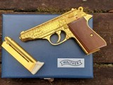 Walther, PP, Gold Engraved, Presentation Case, Post War, 44459LR, I-1098 - 1 of 18