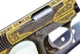 Bufalo Vest Pistol, Gold Damascene, 6.35mm, #31307, PCA-182 - 3 of 9