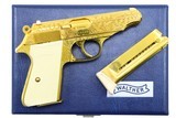 Walther, PP, Gold Engraved, Presentation Case, Post War, 44459LR, I-1098 - 2 of 16