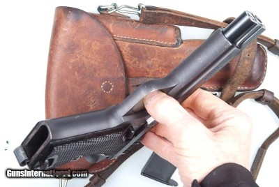 SIG, P49, Swiss Military, Scarce Transitional, Holster, A114668, I-843 - Image 4 of 13