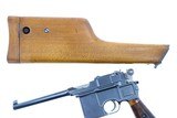 Mauser, C96, Broomhandle Pistol, Conehammer Stock, ANTIQUE, 1975, O-107 - 15 of 22