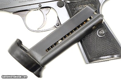 Walther .22 LR PP pistol, Early w/ Boxed mag, 168459p, A-91 - Image 8 of 16