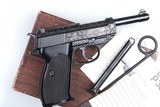 Walther, P38, Blue Engraved, Matching Box, Target, 415188, A-1306 - 2 of 17