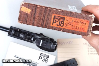 Walther, P38, Blue Engraved, Matching Box, Target, 415188, A-1306 - Image 10 of 17