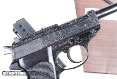 Walther, P38, Blue Engraved, Matching Box, Target, 415188, A-1306 - Image 6 of 17