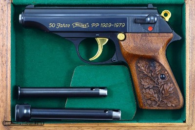 Walther, PP, 50 Jahre, German Pistol, Cased Ensemble, 7.65mm, CW029, I-1056 - Image 4 of 12