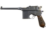 Mauser, C96, WWI, Wartime Commercial Pistol, Military accepted, 7.63mm, 249615, FB00828 - 1 of 17