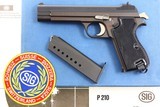 SIG, P210-6, Swiss Pistol, 9mmP, Boxed w/ Test Target, P93121, FB01019 - 1 of 11