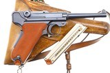 Bern, 1929 Luger Pistol, Swiss Military Red Grip, Rig, 56531, FB01042 - 1 of 15