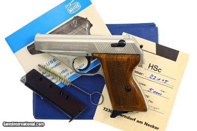Gorgeous Post War Mauser HSc, Nickled, Boxed, Access., 01.22115, FB01132