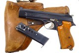 SIG P49, Early High Polish Swiss Military Pistol, Holster, A102209, FB00023 - 2 of 17