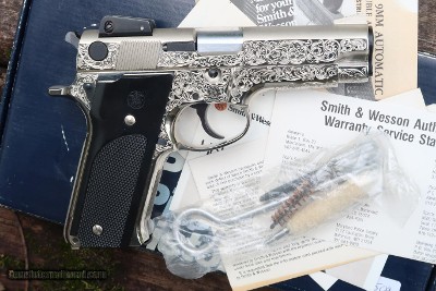 S&W 559 Class A Engraved, Nickled Pistol, A768604, A-1654 - Image 10 of 18