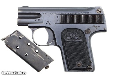 Scarce 1908 Clement Pistol, Belgium, .25ACP, 11154, FB01273 - Image 1 of 11