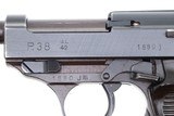 High Condition Walther P38, ac 42, German Military Pistol, 1880j, FB01242 - 4 of 11