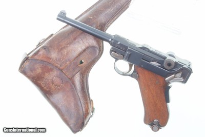 1906 Swiss Luger, Military, Cross in Shield, Holster, 10098, I-305