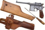 Beautiful Mauser C96 Red 9 Prussian Eagle Rig, 54772, PCA-193