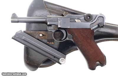 Scarce Mauser, WWII Police Luger, 1942 Dated, Holster, 4086Y, FB00312 - Image 1 of 23