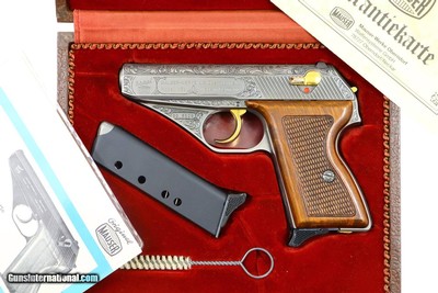 Mauser, HSc, Engraved, Cased Pistol,
9mmKurz, 00.8529, FB00910