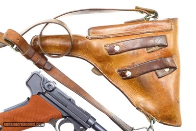 Bern, 1929 Luger Pistol, Swiss Military Red Grip, Rig, 56531, FB01042 - Image 6 of 15