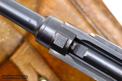 Bern, 1929 Luger Pistol, Swiss Military Red Grip, Rig, 56531, FB01042 - Image 14 of 15