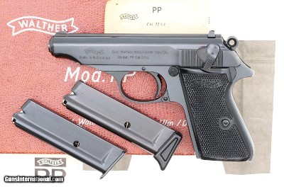 Walther PP, German Postwar Commercial .22 LR Pistol, NIB, 50754LR, FB01235