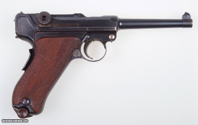 DWM Luger, 1906, M2, Portuguese, Holster, 7.65mmL, A-78