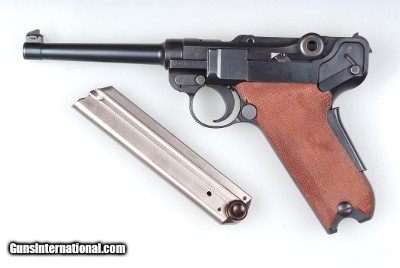 Bern, 1929, Swiss Military Luger, Red Grip, 56377, I-829