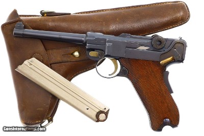 Gorgeous German DWM, Swiss 1906 Military Luger, Holster, 10687, FB00041