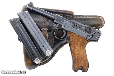 Mauser German Luger Rig, 1942, Police Eagle L, Matching Mags, FB01404