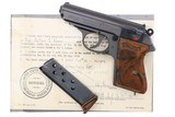 Walther PPK Pistol, Eagle/C, War Trophy (Capture Papers), 325476K, FB01474 - 1 of 11
