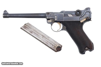 Scarce 1916-Dated DWM WWI Navy Luger, Correct Magazine, 6453, FB01591