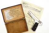 Colt 1903 Hammerless Pistol, Docs & Box, 453735, FB01640 - 1 of 14