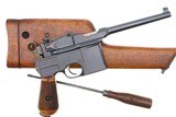 Mauser Prewar Large Ring Shallow Milled C96 Pistol, Stock, 30606, FB01676 - 3 of 25