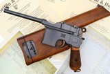 Mauser Prewar Large Ring Shallow Milled C96 Pistol, Stock, 30606, FB01676 - 8 of 25