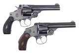 Two S&W Top Break Revolvers, .38 Perfected/Hammerless, Cased, FB01400-1401 - 3 of 16
