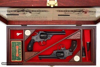 Two S&W Top Break Revolvers, .38 Perfected/Hammerless, Cased, FB01400-1401 - Image 15 of 16