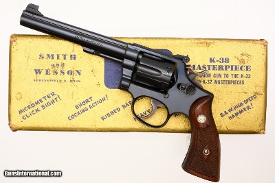Gorgeous S&W K38 Target Masterpiece Revolver, Boxed, K93283, FB01534