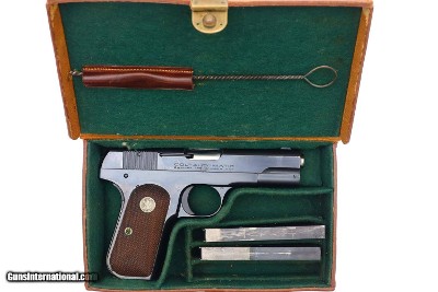 Colt 1908 Hammerless Pistol, Leather box, 128899, FB01548