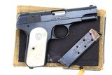 Colt 1908 Hammerless Pistol, Mother-of-Pearl Grips, Box, 35146, FB01641 - 2 of 13