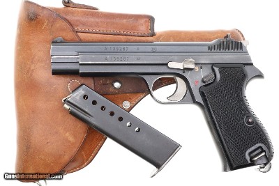 SIG P49 Pistol, Swiss Military, 3rd Variation Rig, A139287, FB00030
