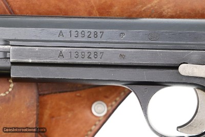 SIG P49 Pistol, Swiss Military, 3rd Variation Rig, A139287, FB00030 - Image 3 of 15