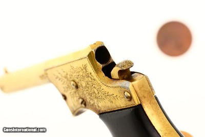 Remington No 1 Vest Pocket Pistol, Gold Engraved, Antique, 9163, O-137 - Image 8 of 8