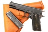 Norwegian 1914 Kongsberg Pistol, WWII German Issue, Rig, 29841, FB01976 - 1 of 12