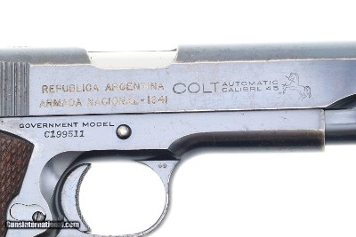 Colt 1911A1, Prewar Commercial, Argentine Navy, C199511, FB01349 - Image 3 of 15