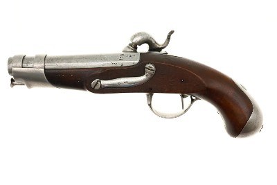 French AN IX Gendarmerie Percussion Pistol, Maubeuge Arsenal, 135, O-152 - Image 2 of 11